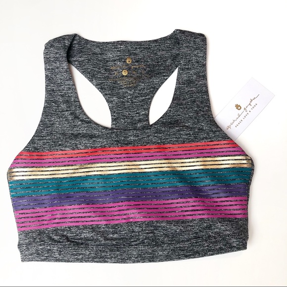 Spiritual Gangster Other - Spiritual Gangster Reana Sports Bra Rainbow Gold